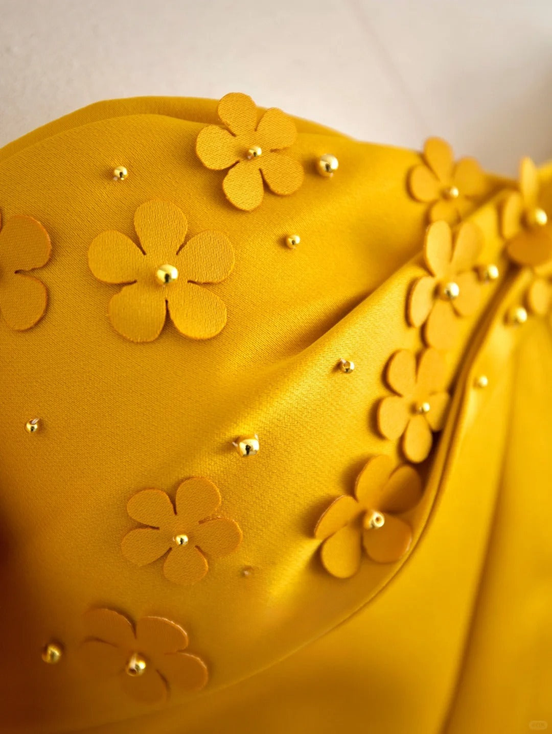 Cute A line Sweetheart Yellow Satin With Sleeves Prom Dresses Long Evening Party Formal Outfits RB6663