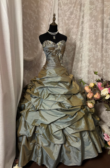 Vintage Outfits 50s Dress Prom Ball Gown Sweetheart Puffy Pleated Dresses Formal Party Teens Evening Gowns AU334