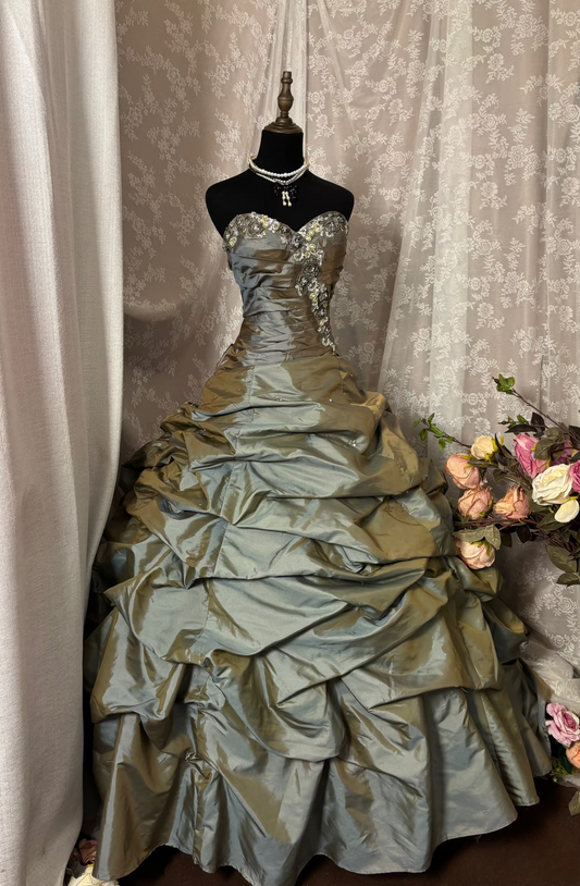 Vintage Outfits 50s Dress Prom Ball Gown Sweetheart Puffy Pleated Dresses Formal Party Teens Evening Gowns AU334