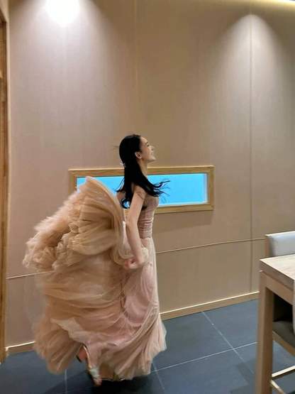 Modest Ball Gown Strapless Blush Pink Tulle Floor Length Prom Dresses Party Dress 21st Birthday Outfits Graduation Dress AU341