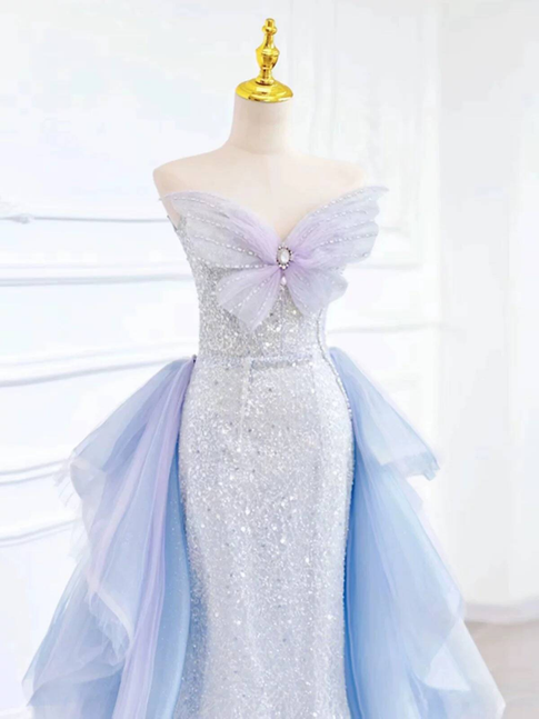 Sexy Mermaid Sweetheart Lavender Lilac Sequin Prom Dresses Party Dress 21st Birthday Outfits Graduation Dress A371