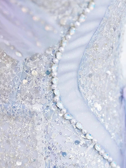 Sexy Mermaid Sweetheart Lavender Lilac Sequin Prom Dresses Party Dress 21st Birthday Outfits Graduation Dress A371