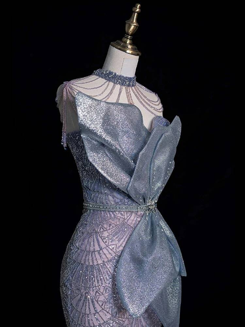 Sexy Mermaid Strapless Sequin Long Prom Dress Inspiration Party Formal Gown Prom Dresses AU376