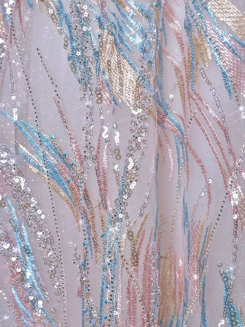 Beautiful Ball Gown High Neck Long Sequin Prom Dresses Party Dress 16th Birthday Outfits Graduation Dress AU381