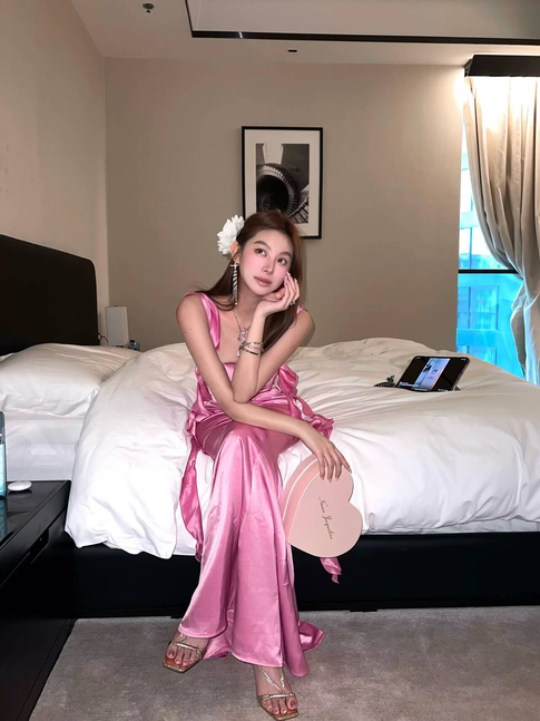 Elegant Mermaid Square Neck Pink Satin Prom Dresses Party Dress 16th Birthday Outfits Senior Graduation Dress AU476
