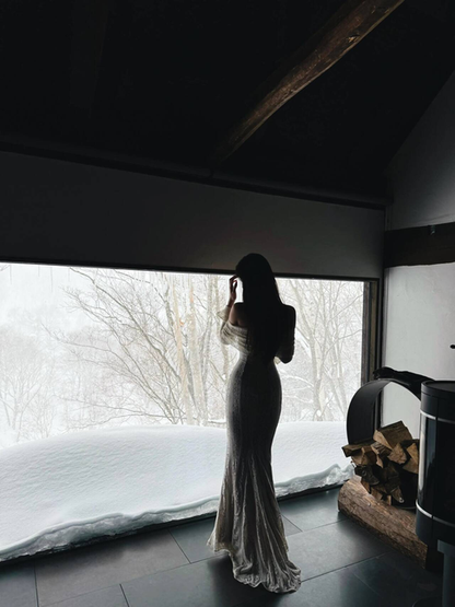 Classy Mermaid Off The Shoulder Lace White Long Prom Dresses Inspiration Prom Dress Senior Graduation Dress AU477