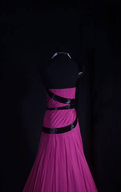 Elegant A line Strapless Grape Chiffon Floor Length Prom Dress Inspiration Long Prom Dresses AU521