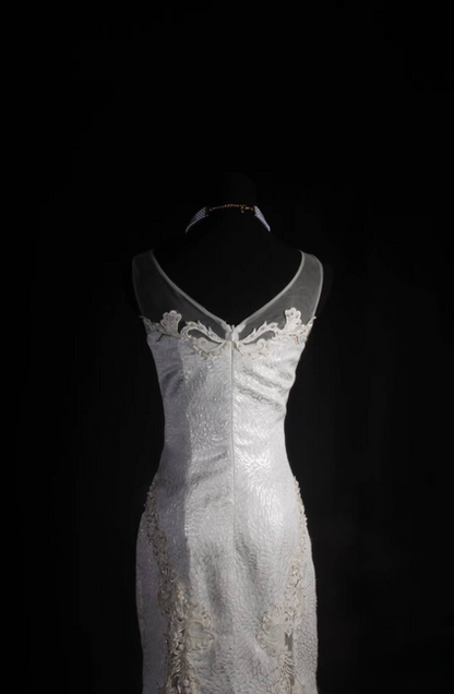 Vintage Mermaid Bateau Silver Gray Long Prom Dresses Party Dress Princess Graduation Dress AU531