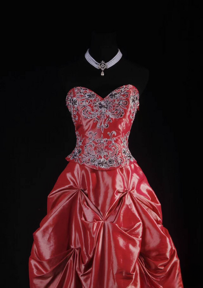 Pink Quinceanera Dresses Ball Gown Sweetheart Satin Pink Birthday Prom Gowns Vestidos De 15 Anos Formal Party Long Sweet 16 Dress AU559