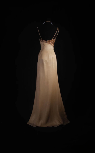 Vintage A line Spaghetti Straps Beads Chiffon Long Prom Dresses Party Dress Princess Graduation Outfits For Women AU564