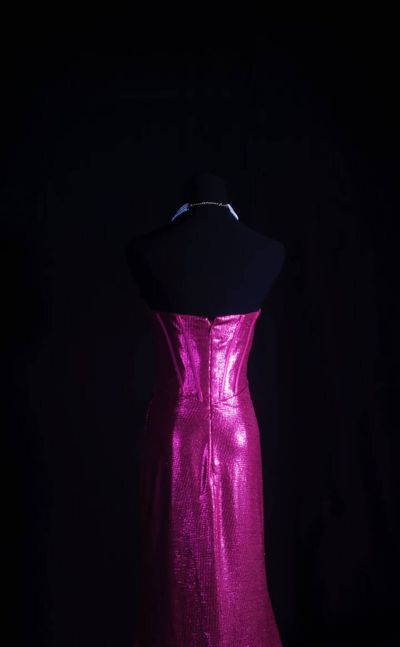Vintage Mermaid Strapless Sequin Slit Long Prom Dresses Party Dress Princess Graduation Outfits For Women AU567