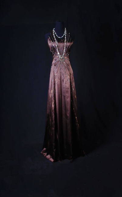 Vintage Prom Dresses 1950s Retro Classy A Line Halter Satin Brown Long Party Dress Graduation Outfit For Women AU590