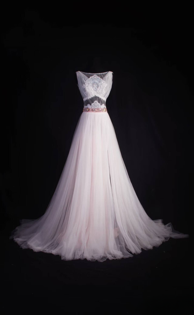 Vintage Prom Dresses 90s A Line Scoop White Chiffon Lace Long Party Dress Inspiration Senior Dance Graduation Dresses AU591
