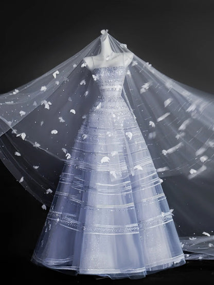 Vintage Ball Gown Spaghetti Straps Tulle Sequins Prom Dresses Long Party Dress 18th Birthday Outfit Graduation Dress AU671