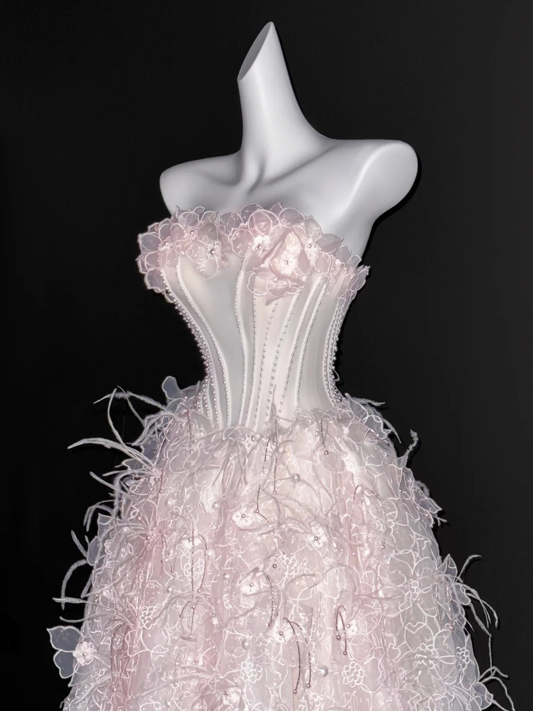 Classy Ball Gown Sweetheart Blush Pink Tulle Lace Prom Dresses Long Party Dress 18th Birthday Outfit Graduation Dress AU675