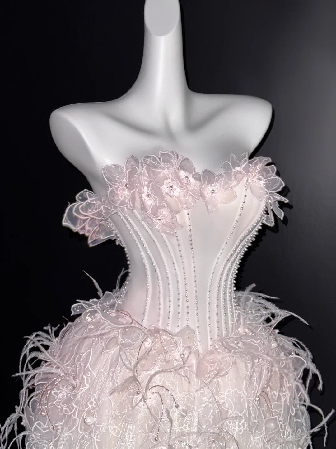 Classy Ball Gown Sweetheart Blush Pink Tulle Lace Prom Dresses Long Party Dress 18th Birthday Outfit Graduation Dress AU675