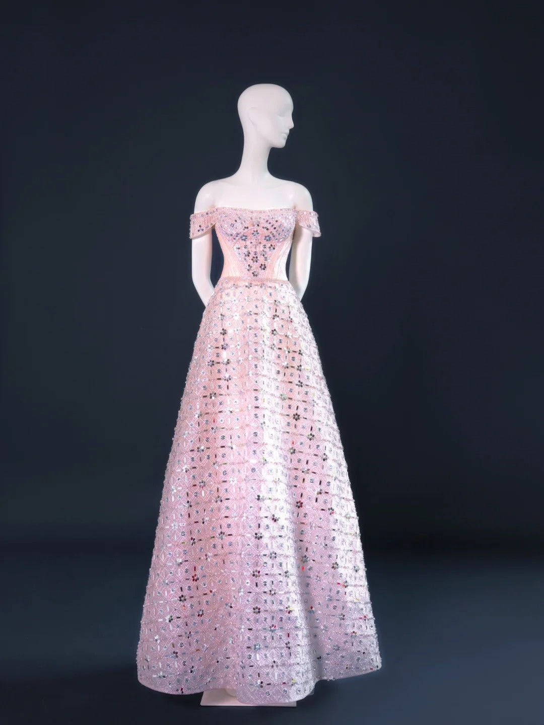 Classy Ball Gown Off The Shoulder Pink Prom Dresses Long Party Dress 18th Birthday Outfit Graduation Dress AU734