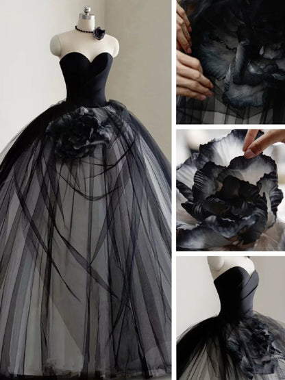 Cute Quinceanera Dresses Ball Gown Sweetheart Black Birthday Gowns Vestidos De 15 Anos Formal Party Long Sweet 16 Dress AU776