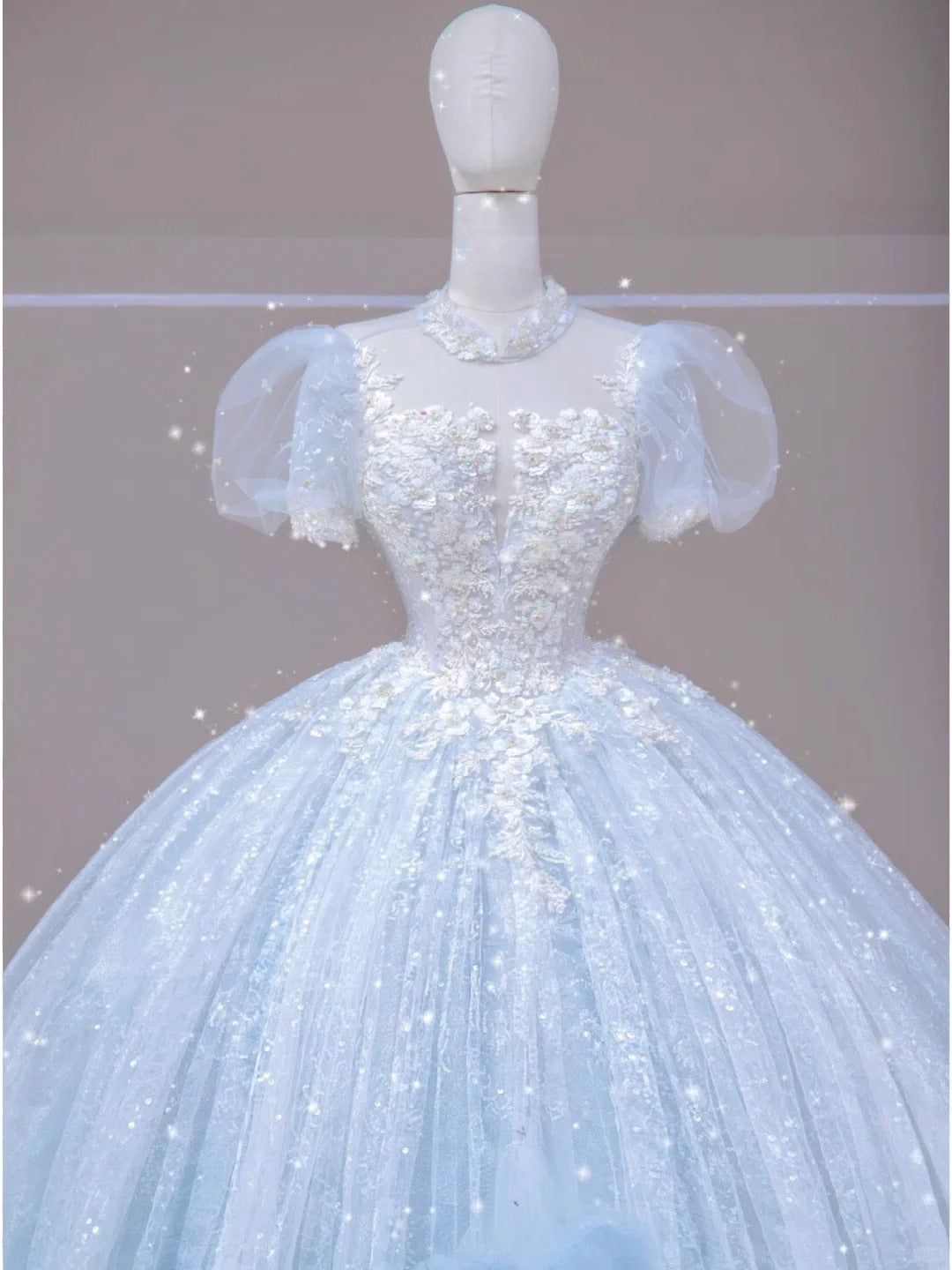 Luxury Quinceanera Dresses Ball Gown Strapless Blue Birthday Gowns Vestidos De 15 Anos Formal Party Long Sweet 16 Dress AU818