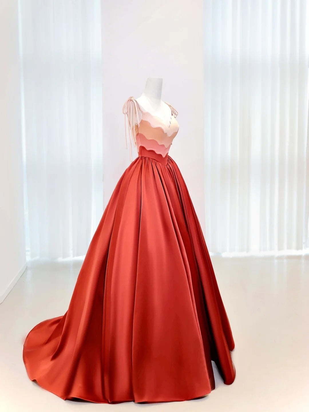 Charming Quinceanera Dresses Ball Gown Spaghetti Straps Satin Birthday Gowns Vestidos De 15 Anos Long Sweet 16 Dress AU853
