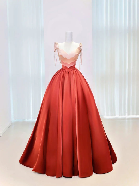 Charming Quinceanera Dresses Ball Gown Spaghetti Straps Satin Birthday Gowns Vestidos De 15 Anos Long Sweet 16 Dress AU853