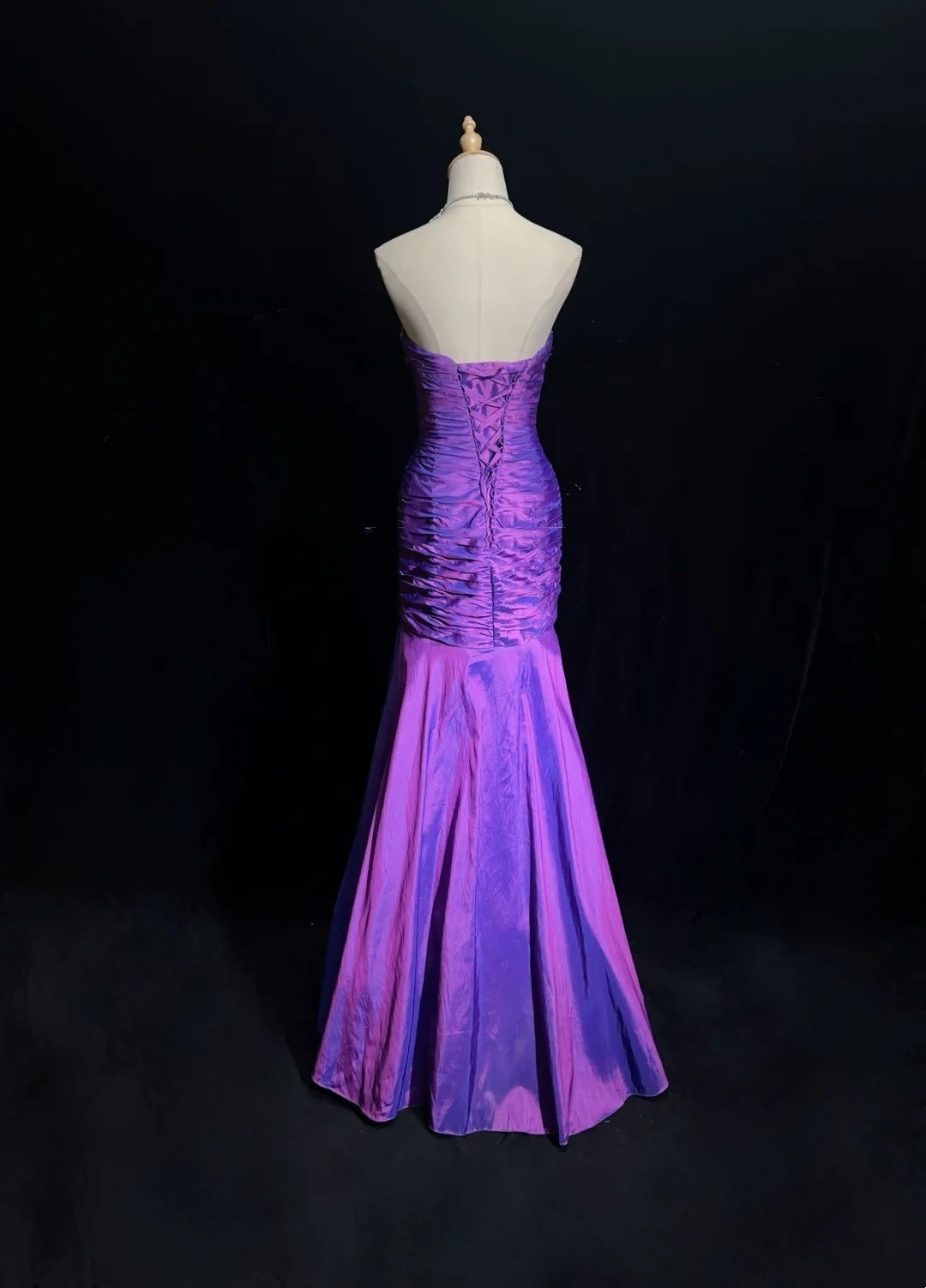 Vintage Prom Dresses Inspo Mermaid Sweetheart Purple With Ruffled Jacket 80s Long Formal Gown N2830