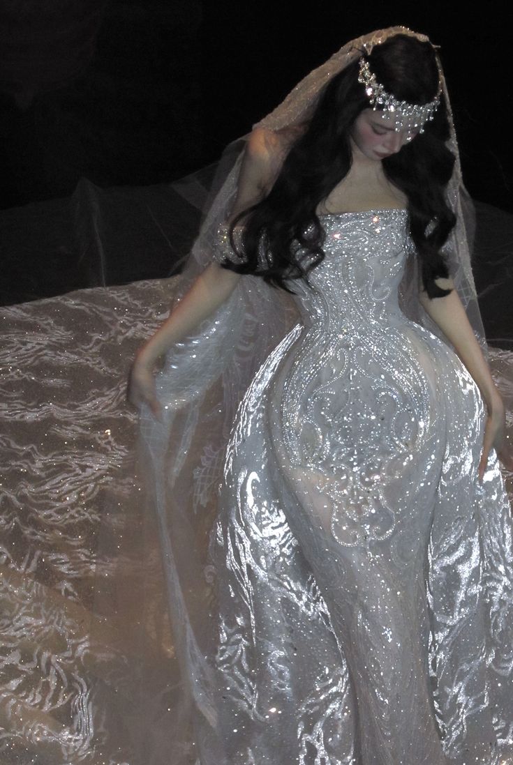 Dreamy Mermaid Off The Shoulder Sequin Long Wedding Dress Fairy Formal Short Sleeves Wedding Dresses B08