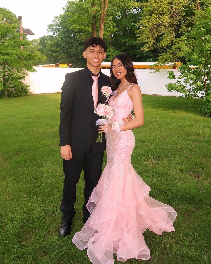 Beautiful Mermaid Spaghetti Straps Pink Sequin Prom Dresses Inspiration Prom Dress Princess Graduation Dress B336