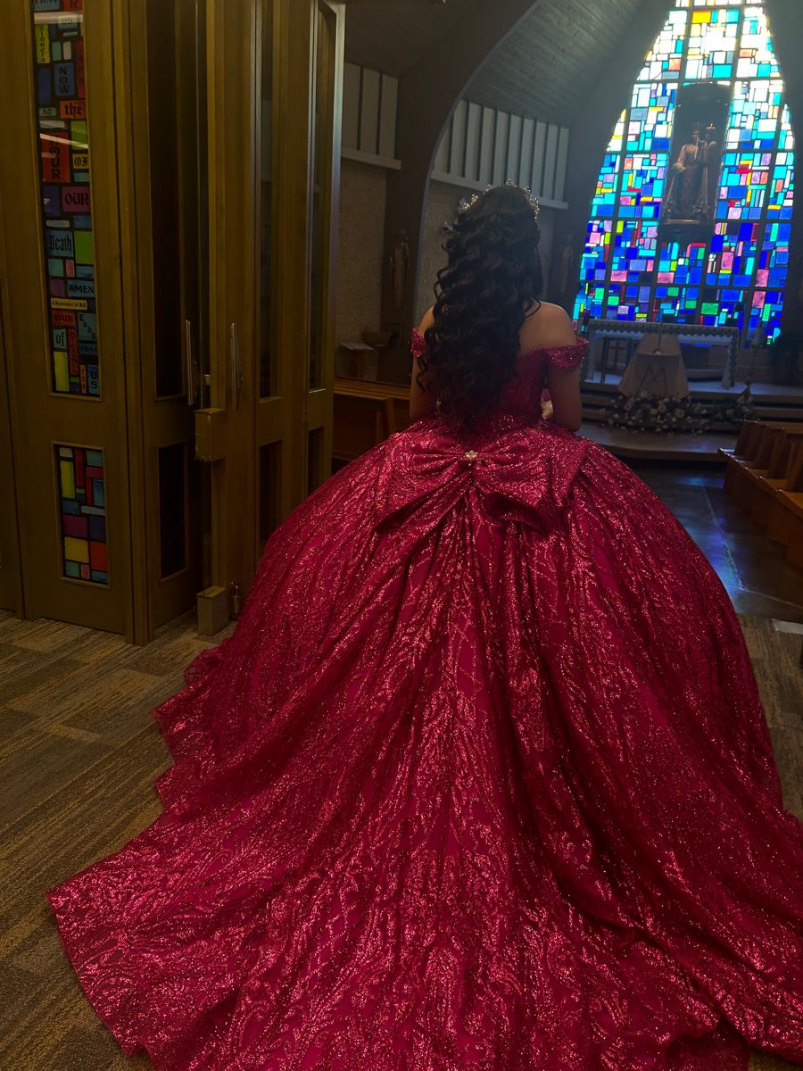 Charming Quinceanera Dresses Ball Gown Off The Shoulder Sequin Hot Pink Birthday Gowns Vestidos De 15 Anos Formal Party Long Sweet 16 Dress B622