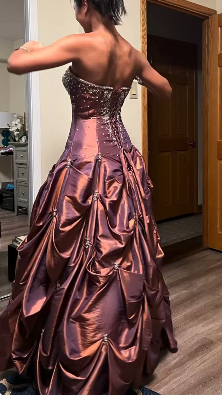 Vintage Ball Gown Strapless Taffeta Sleeveless 90s Classy Prom Dresses Inspiration Party Dress Princess Graduation Dress B646