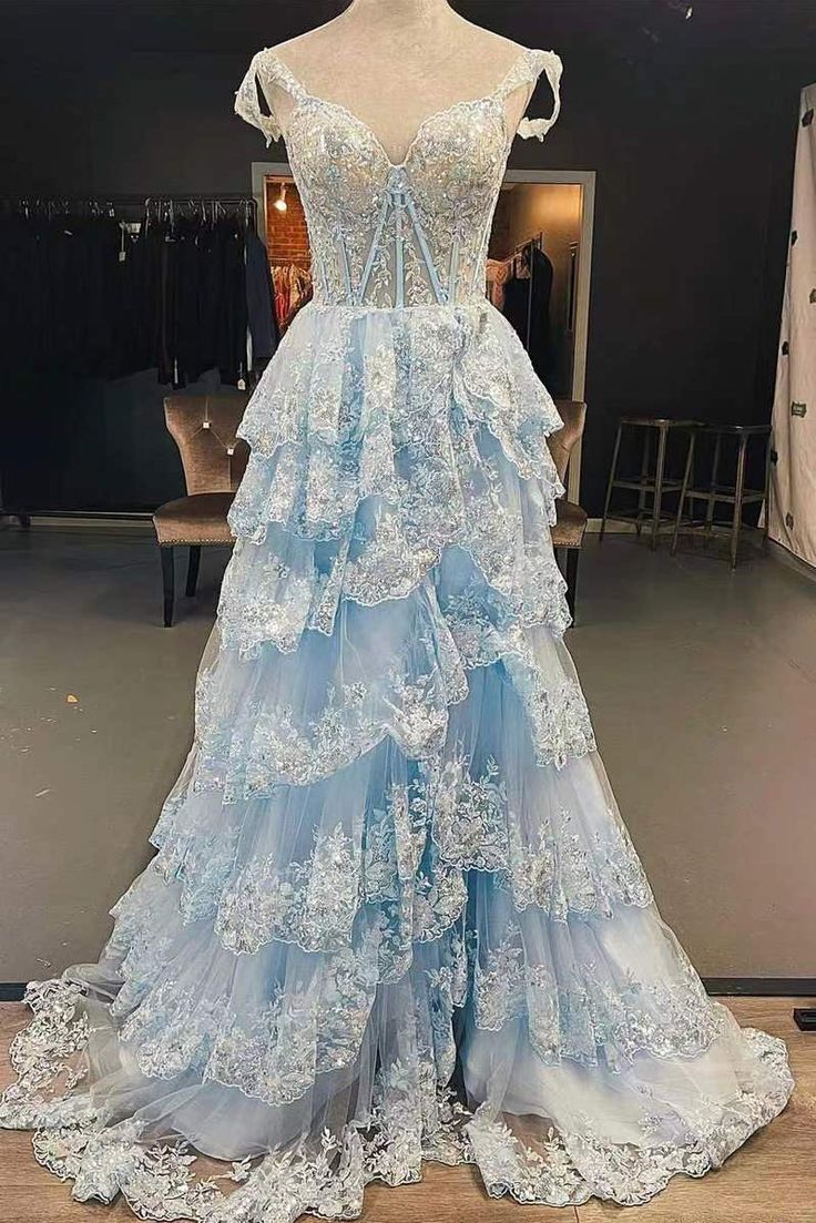 Charming Ball Gown Off The Shoulder Green Sequin Lace Prom Dresses Inspiration Slit Party Dress Princess Graduation Dress B647