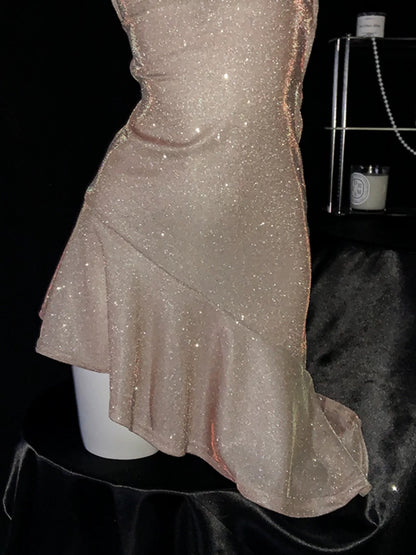 Sexy Sheath Spaghetti Straps Sequin Short 16th Birthday Dress Homecoming Dresses Cocktail Gown B654