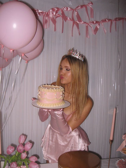 Simple A Line Spaghetti Straps Blush Pink Satin Short 16th Birthday Dress Homecoming Dresses Cocktail Gown B655