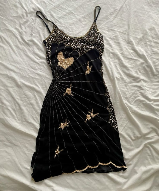 Vintage A line Spaghetti Straps Chiffon Black Short 16th Birthday Dress Homecoming Dresses Cocktail Gown B676