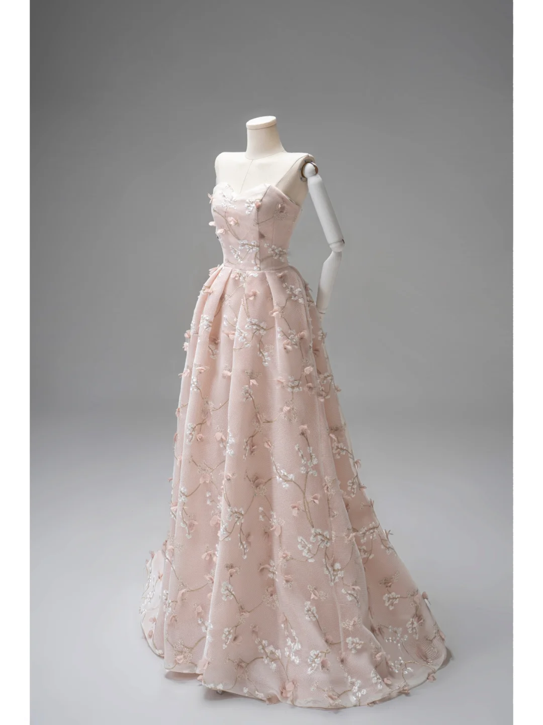 Cute A line Halter Floral Tulle Pink Long Prom Dresses Impress 19th Birthday Outfits Prom Gown AB1004