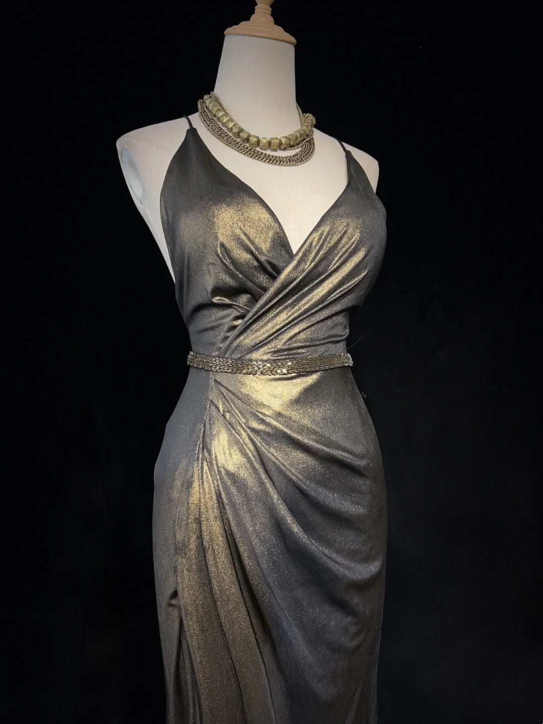 Trendy Prom Dresses Inspiration Mermaid Spaghetti Strap Gala Satin Vintage Formal Dress N3186