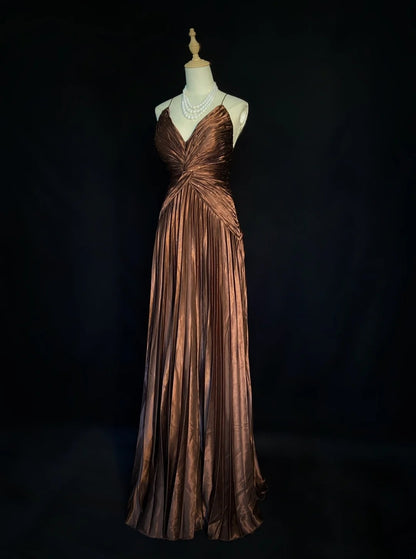 Trendy Prom Dresses Inspiration Mermaid Spaghetti Strap Chocolate Gala Satin Backless With Cape Formal Gowns N3189