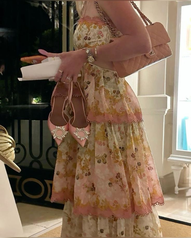 Unique Ball Gown Spaghetti Straps Floral Chiffon Backless Prom Dresses Long Party Dress Birthday Outfits Prom Gown DH3014