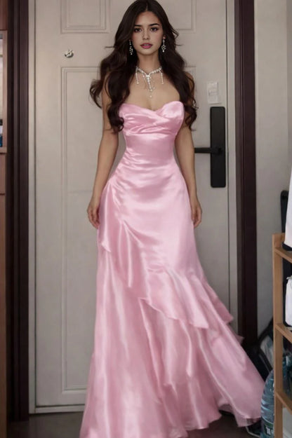 Elegant Spaghetti Straps Long Prom Dress Stylish Formal Party Wedding Guest Dresses N2836