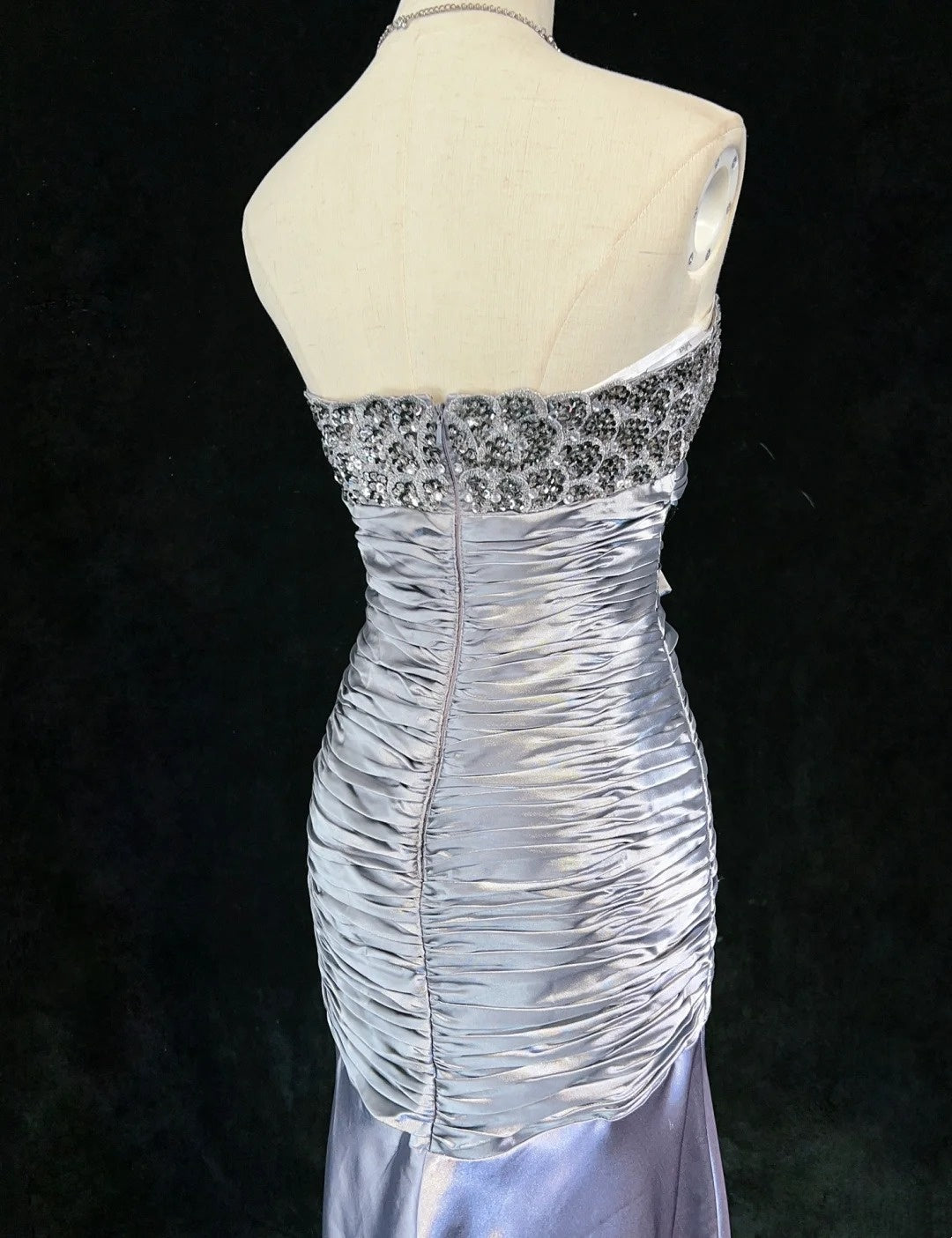 Vintage Prom Dresses 90s Mermaid Sweetheart Satin Beading Long Evening Outfits N3192