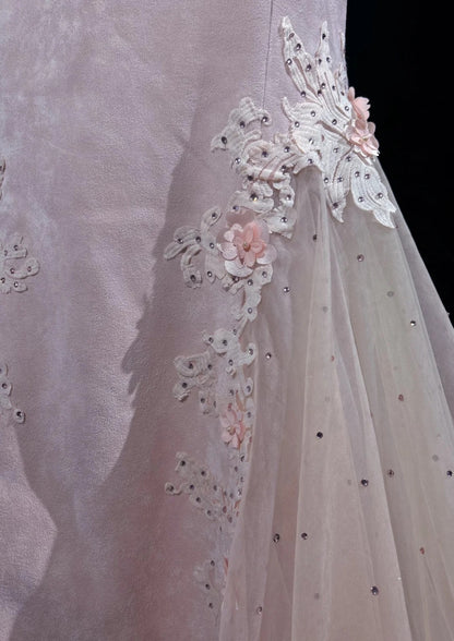 Vintage Prom Dresses 90s Mermaid Sweetheart Pink Satin With Appliqued Beading Long Evening Outfits N3193