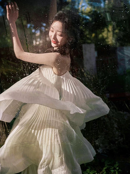 Princess Wedding Dresses A line Strapless Summer Garden Long Wedding Dress N4121