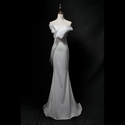 French Style Wedding Dresses Mermaid Sweetheart White Long Summer Garden Wedding Dress N4144