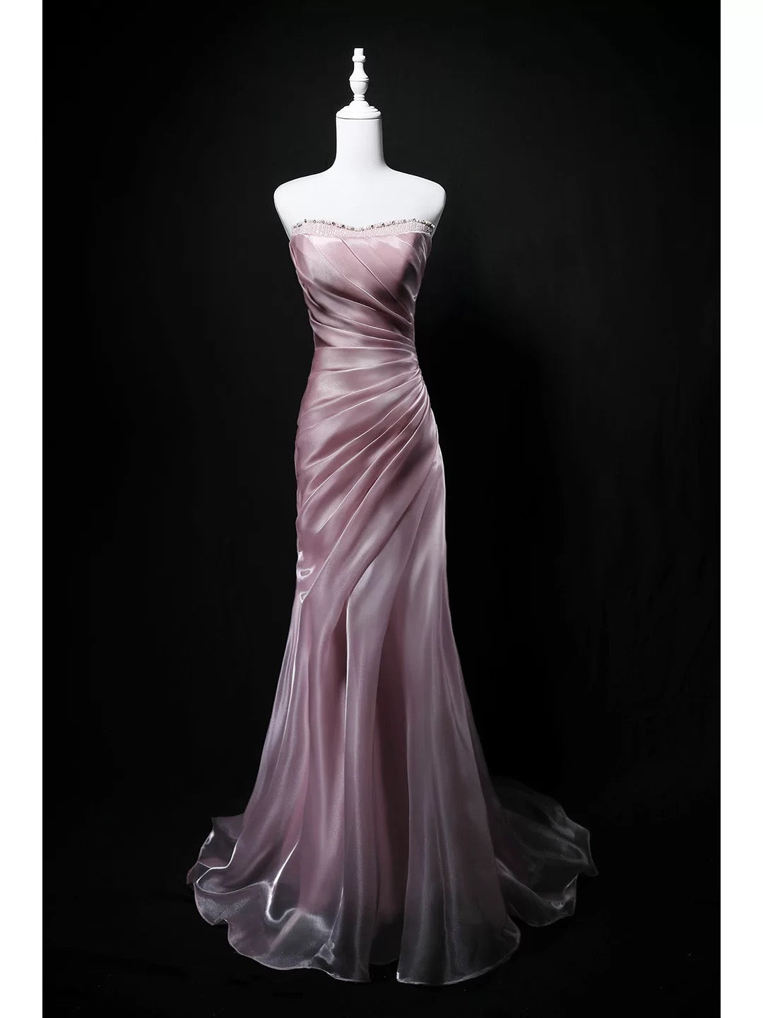 Elegant Mermaid Strapless Pink 18th Birthday Elegant Outfit Formal Long Prom Dresses N4154