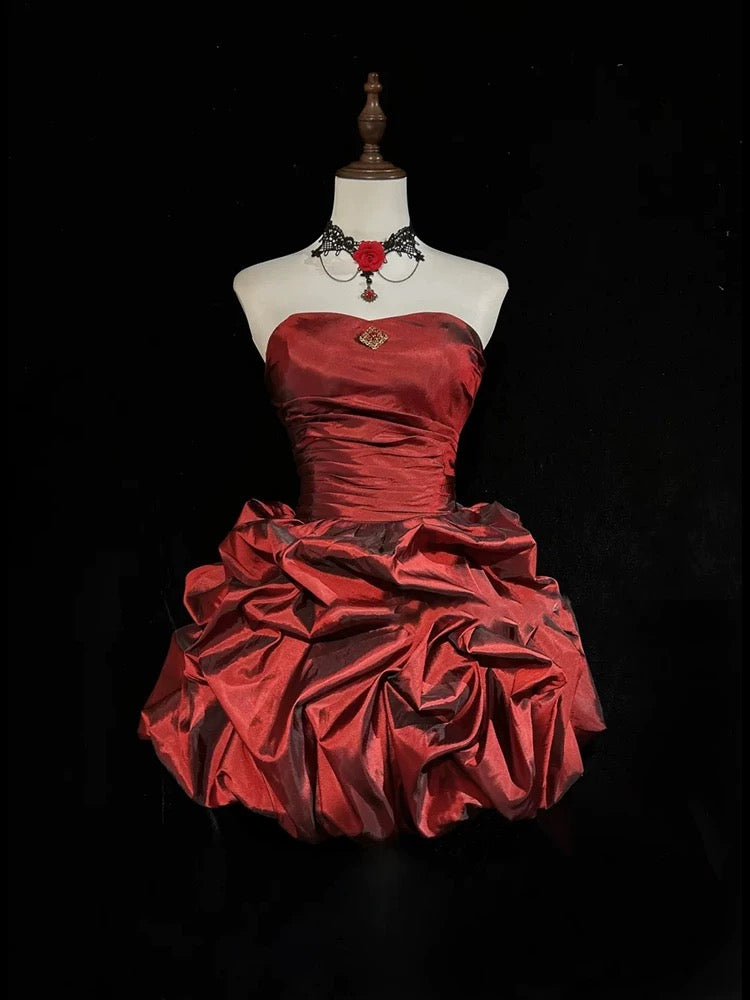 Pretty Ball Gown Strapless Short Mini Party Dress Cocktail Homecoming Dresses N4170