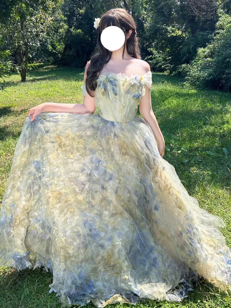 Cute Ball Gown Off The Shoulder Green Tulle Sweet 16 Dresses Quinceanera Dress Long 15 Vestidos De Fiesta N1809