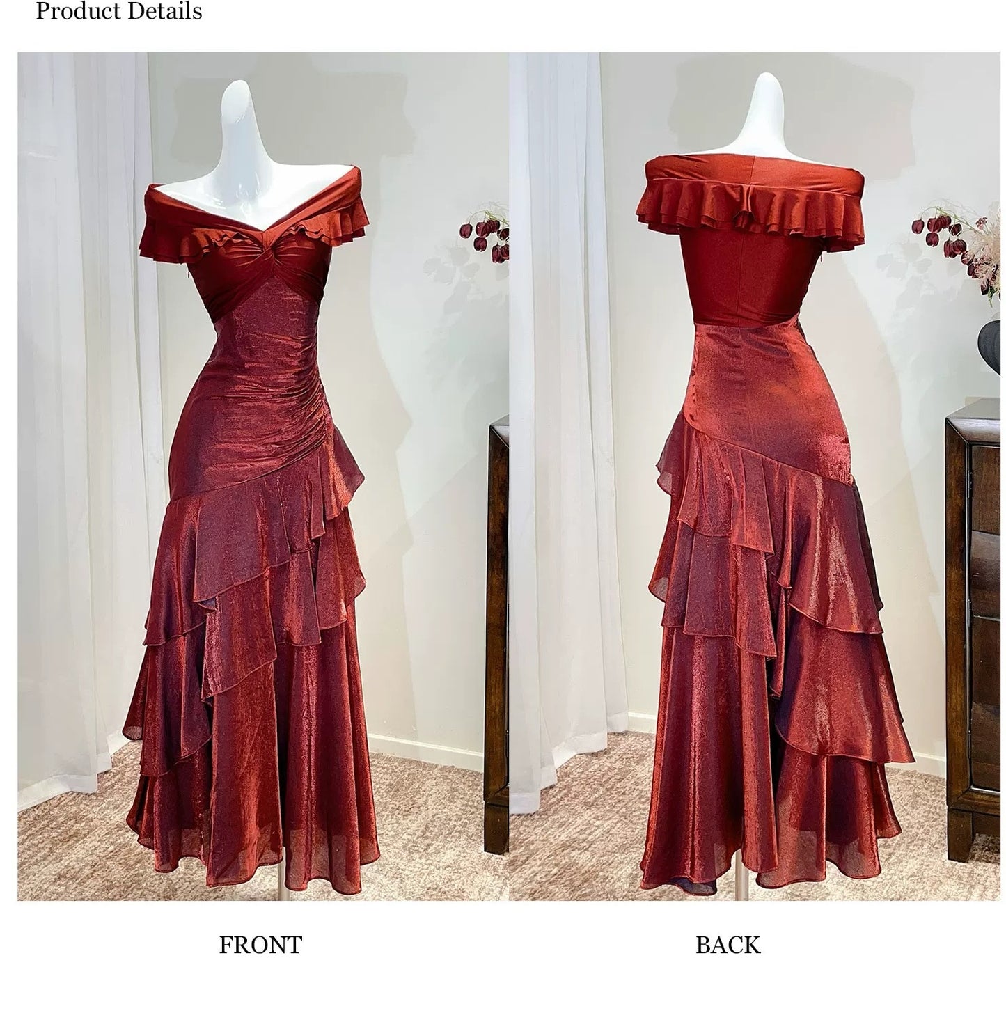 Classy Mermaid Off The Shoulder Black With Short Sleeves Long Formal Gowns Prom Dresses N2056