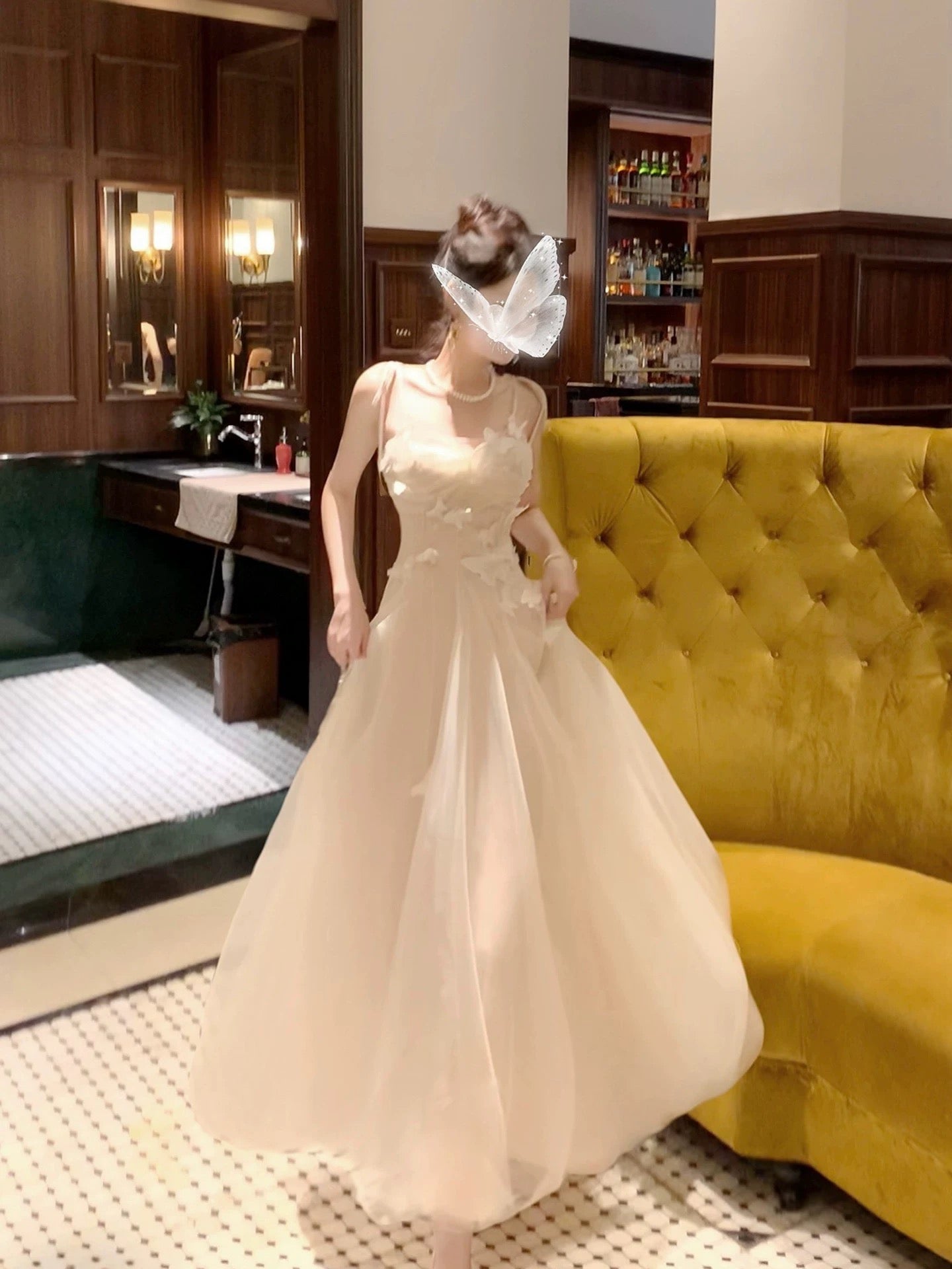Modest French Style A Line Spaghetti Straps Tulle Fashion Women Long Formal Outfits Prom Dresses N2075