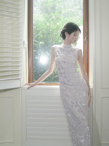 Chic Sheath High Neck Lace Inspiration Spring Wedding Party Guest Dresses N2183