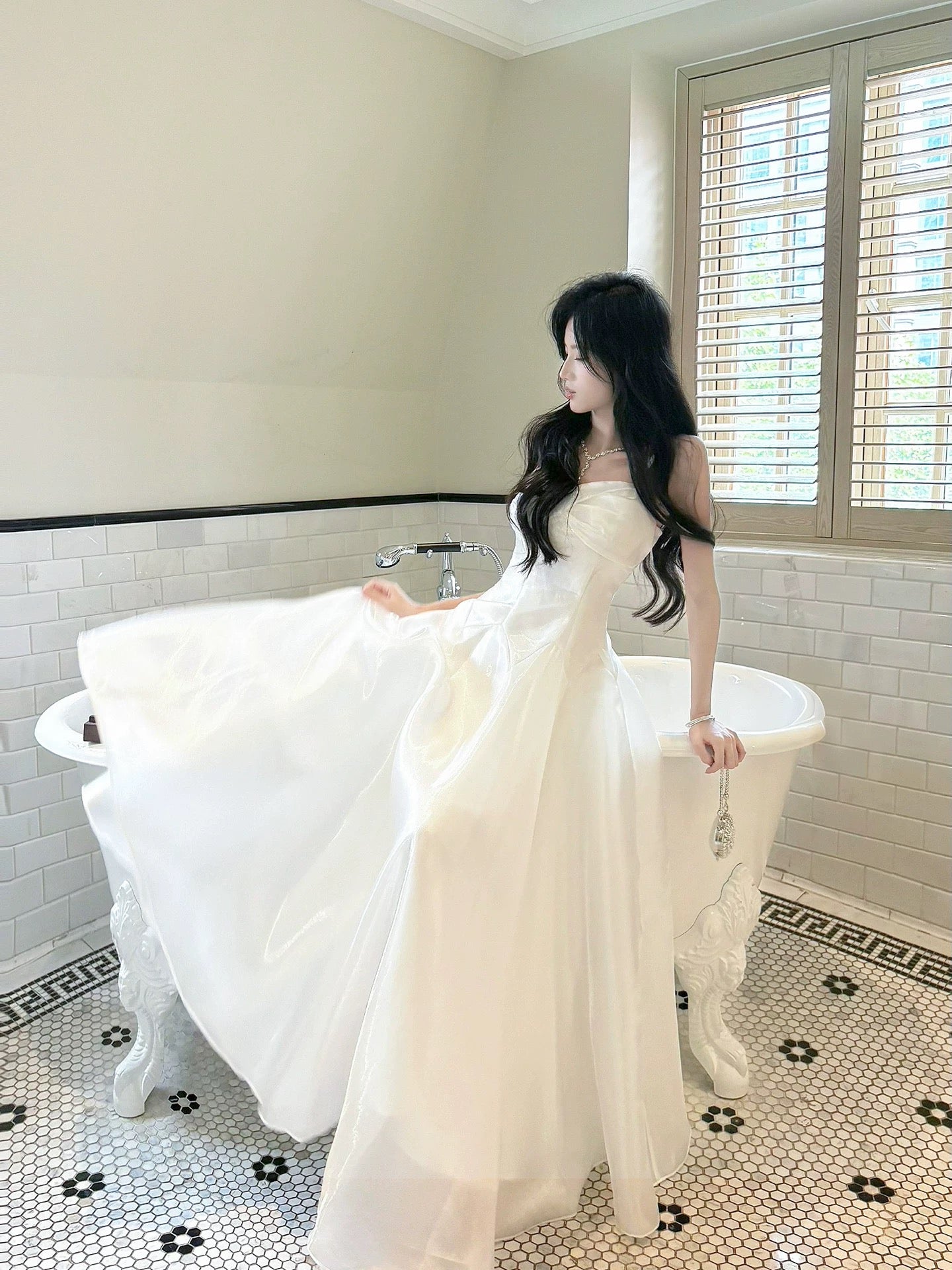 Cute A Line Spaghetti Straps Ivory Long Beach Spring Summer Garden Inspiration Wedding Party Guest Dresses N2205